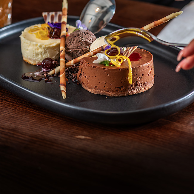 Dessert menu at The Mossbrook Inn