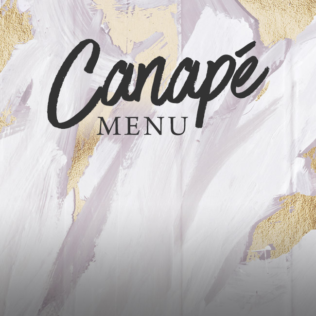 Canapé menu at The Mossbrook Inn